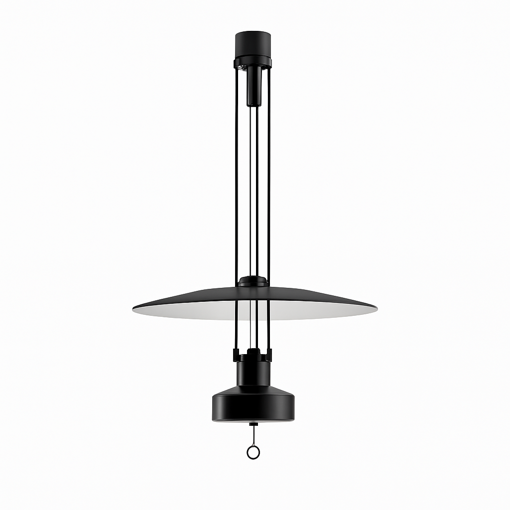 suspension extensible design en forme de soucoupe volante rétro