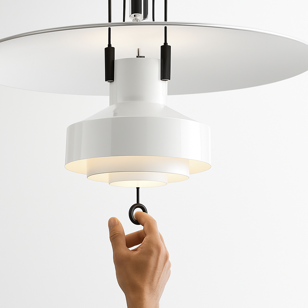 suspension extensible design en forme de soucoupe volante rétro