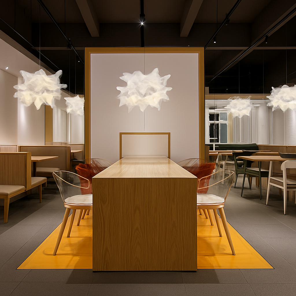 Suspension faites à la main pour éclairage de magasin de tissu de Restaurant lampe suspendue en papier blanc pour Luminaire de plafond E27