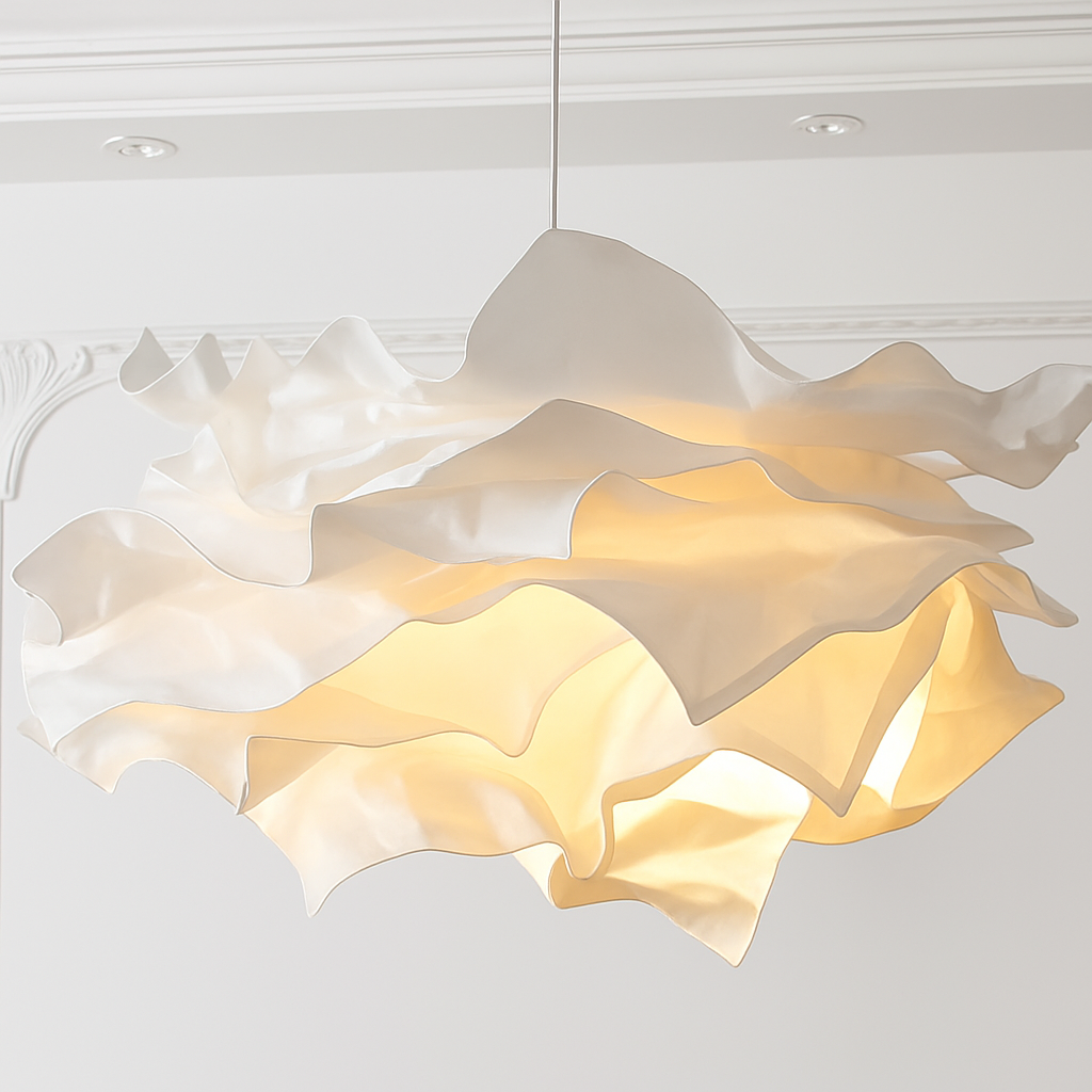 Suspension faites à la main pour éclairage de magasin de tissu de Restaurant lampe suspendue en papier blanc pour Luminaire de plafond E27