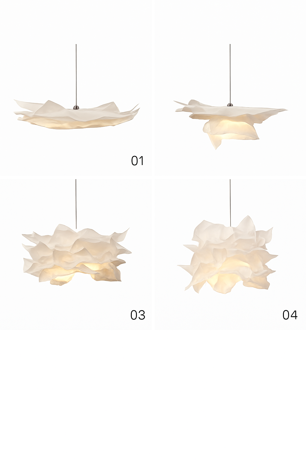 Suspension faites à la main pour éclairage de magasin de tissu de Restaurant lampe suspendue en papier blanc pour Luminaire de plafond E27