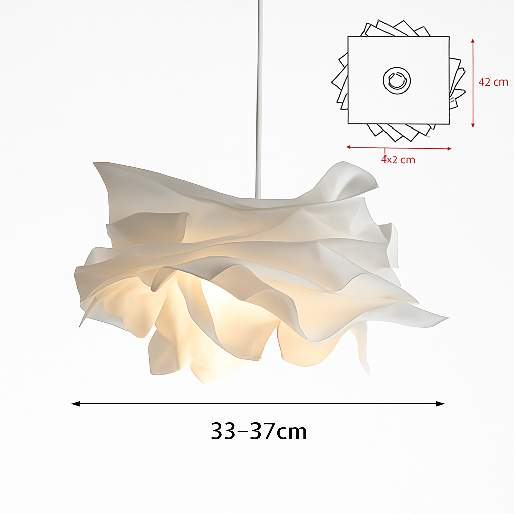 Suspension faites à la main pour éclairage de magasin de tissu de Restaurant lampe suspendue en papier blanc pour Luminaire de plafond E27