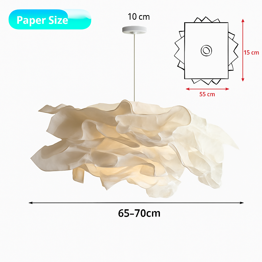 Suspension faites à la main pour éclairage de magasin de tissu de Restaurant lampe suspendue en papier blanc pour Luminaire de plafond E27