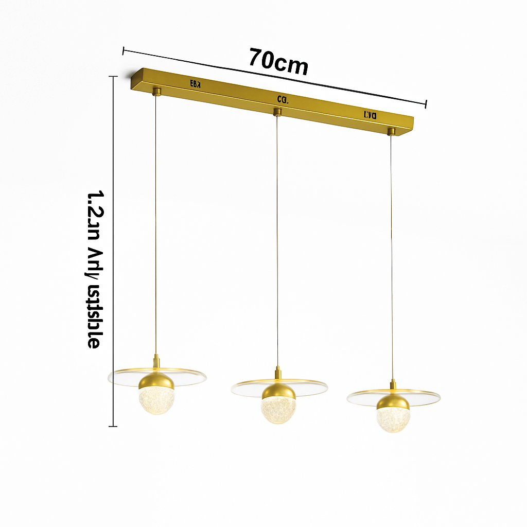 Suspension feuille lotus personnalisée LED cristal