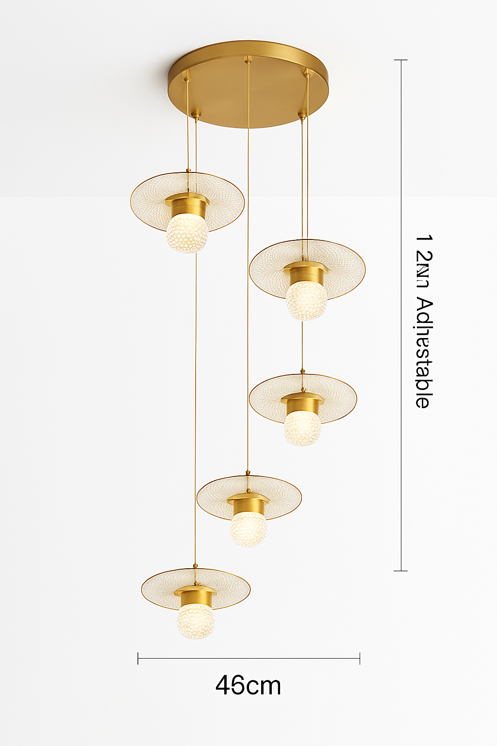Suspension feuille lotus personnalisée LED cristal