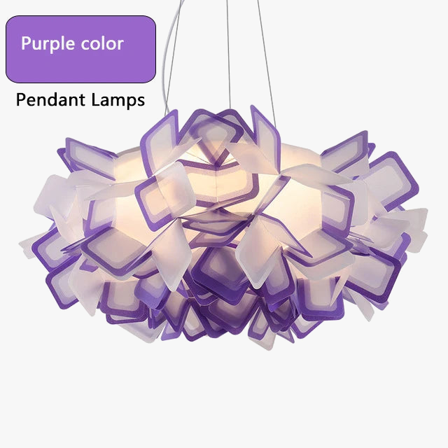 suspension fleur design italie led acrylique pour salon chambre