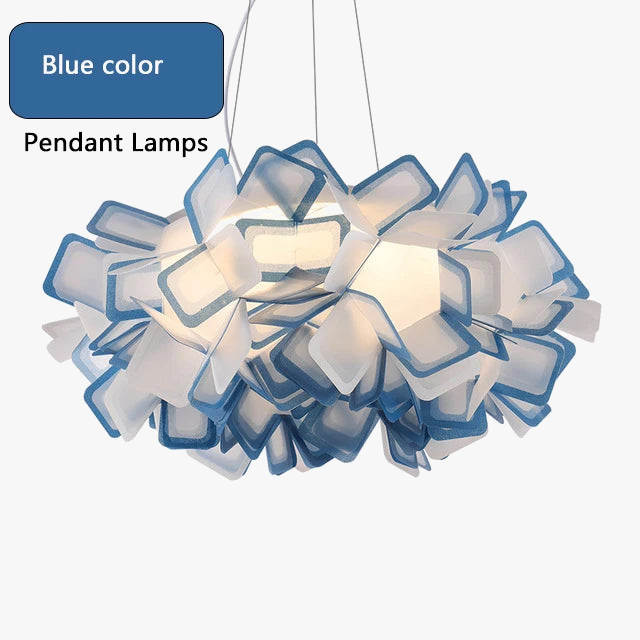 suspension fleur design italie led acrylique pour salon chambre