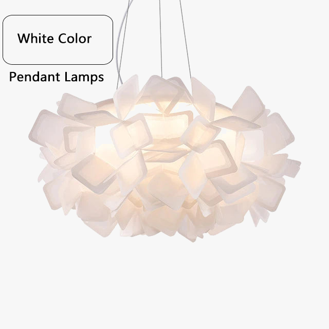suspension fleur design italie led acrylique pour salon chambre