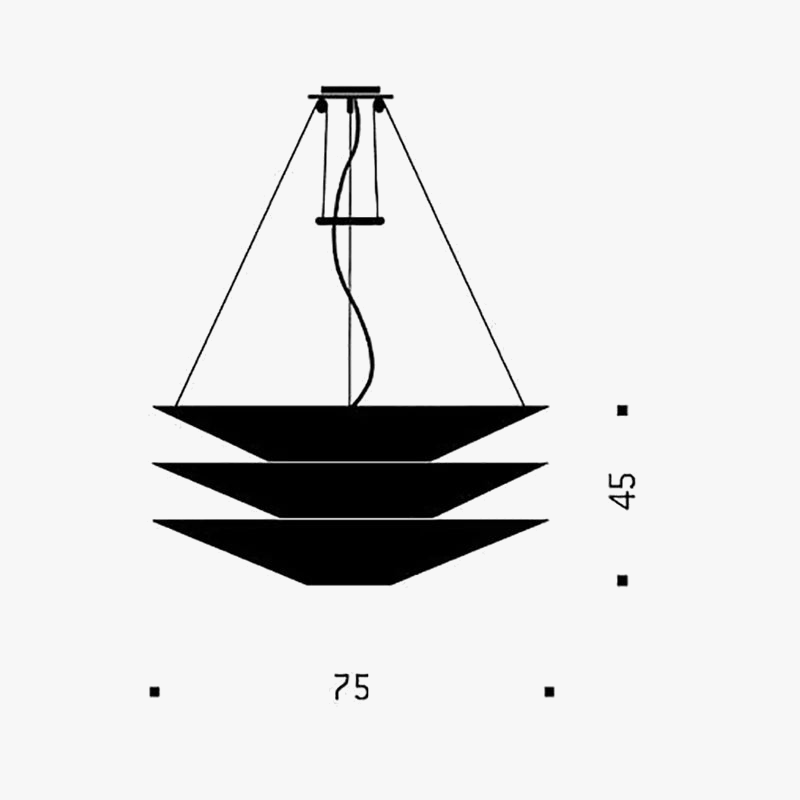 Suspension flottante en papier nordique