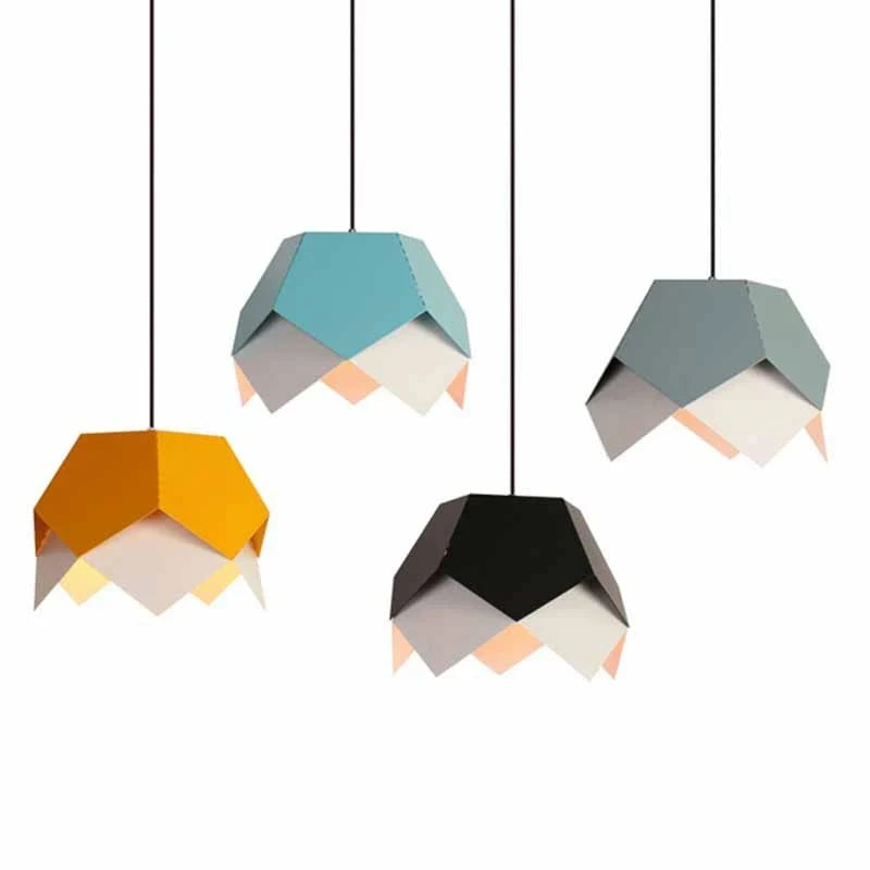 suspension géométrique en fer style nordique pour décoration intérieure