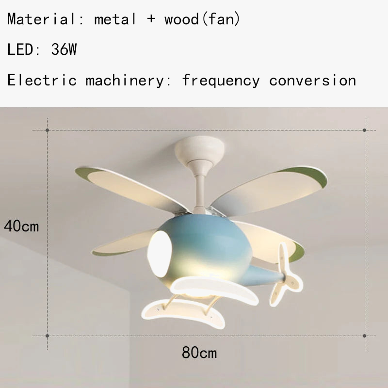 suspension hélicoptère ventilateur led pour enfants télécommande directe