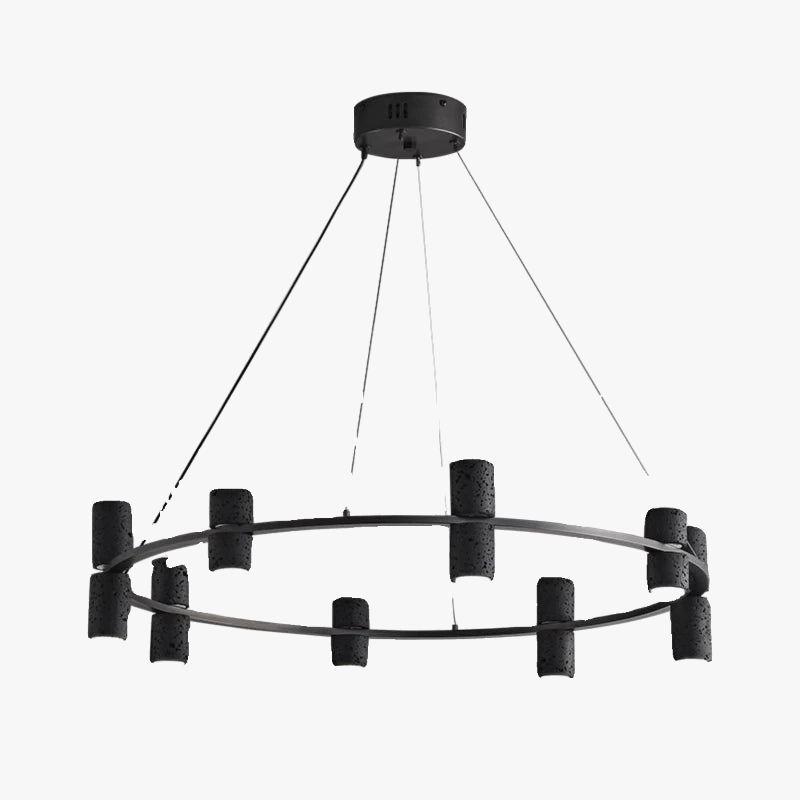 suspension haut de gamme en cuivre et pierre noire