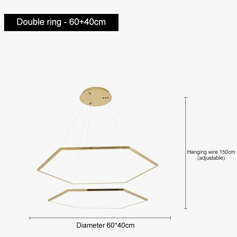 Suspension hexagonale à plusieurs niveaux