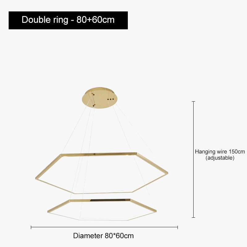 Suspension hexagonale à plusieurs niveaux