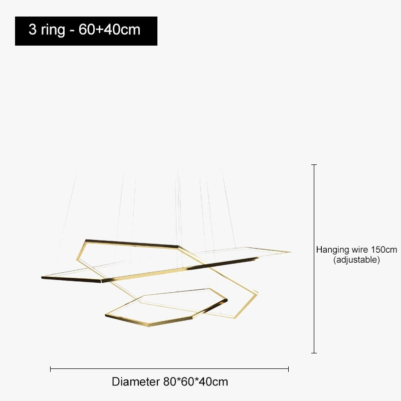 Suspension hexagonale à plusieurs niveaux