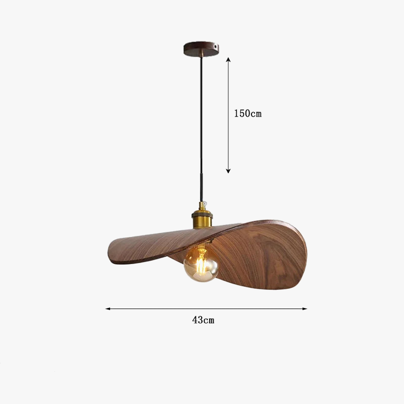 Suspension Imitation bois lampe de salle à manger cuisine Restaurant Bar lampe suspendue chapeau de paille décor à la maison luminaires E27