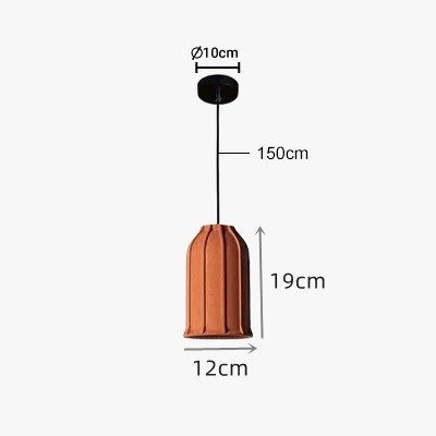 Suspension industrielle créative orange