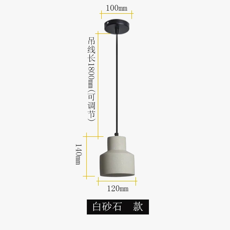 suspension industrielle en ciment pour décoration intérieure créative