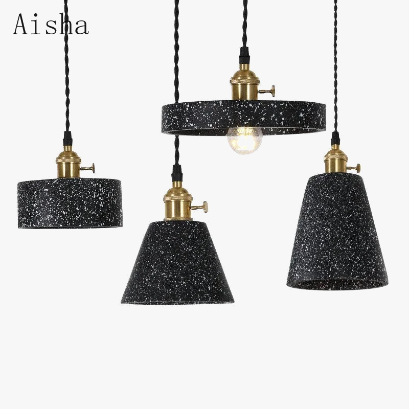 suspension industrielle en ciment pour table et bar