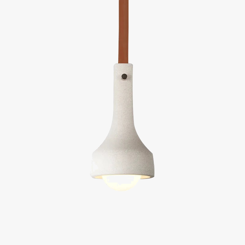 suspension industrielle en cuir et ciment style rétro pour bar