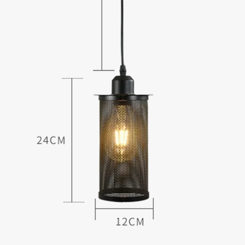 suspension industrielle en maille de fer pour bar et loft vintage