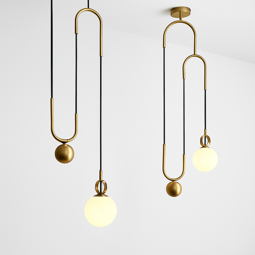 suspension industrielle nordique extensible design boule de verre