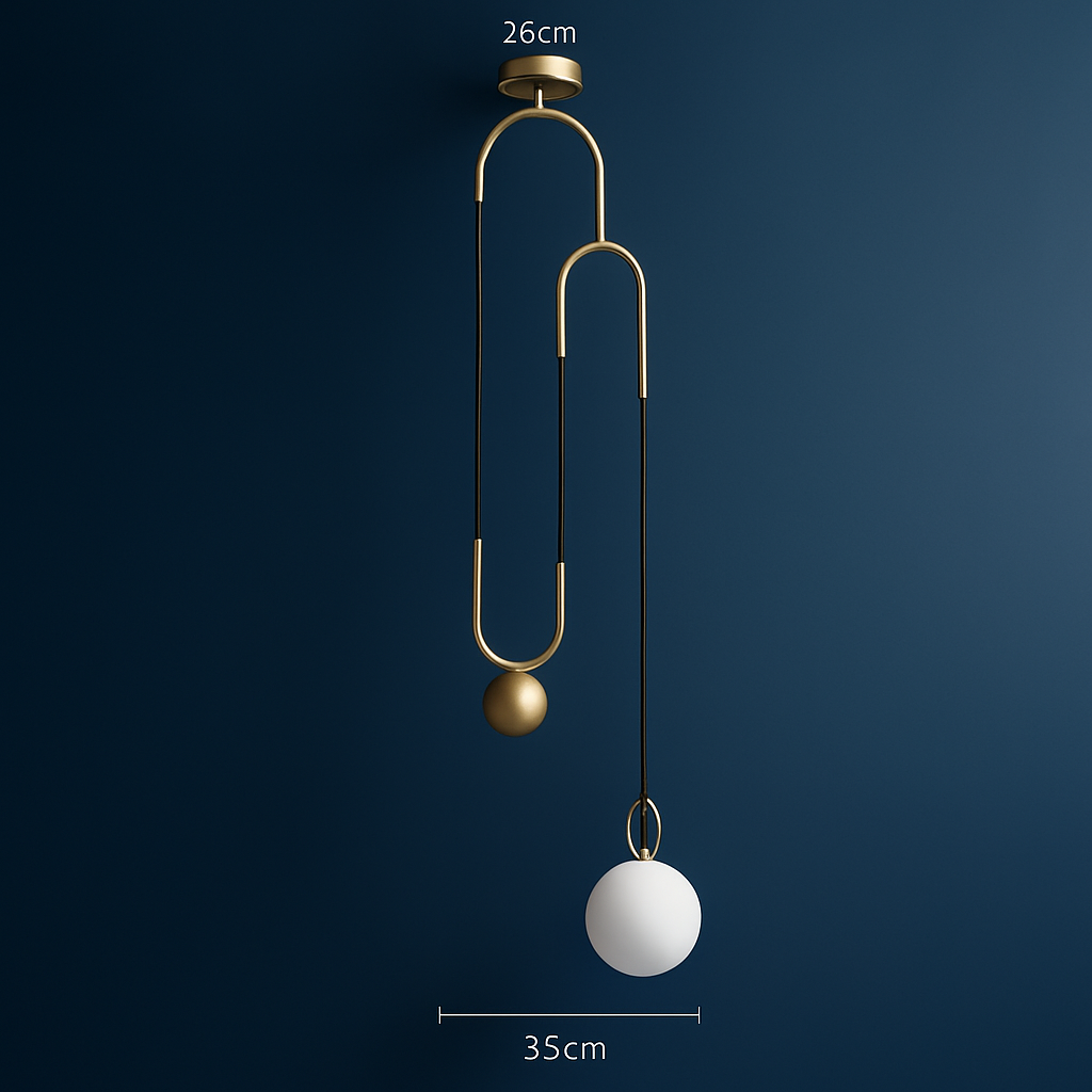 suspension industrielle nordique extensible design boule de verre