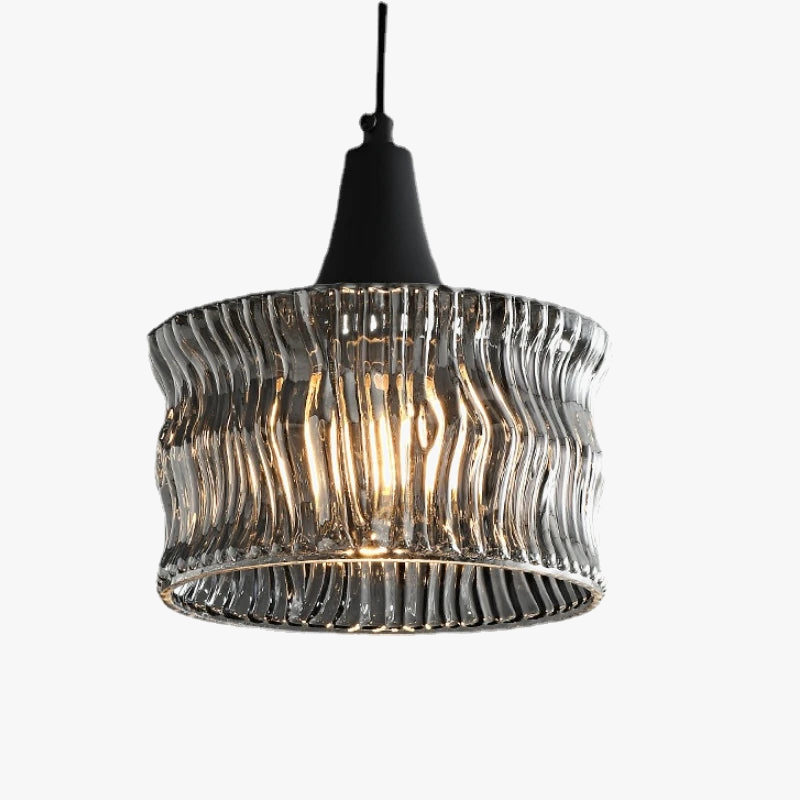 suspension italienne minimaliste en cuivre et verre haut de gamme