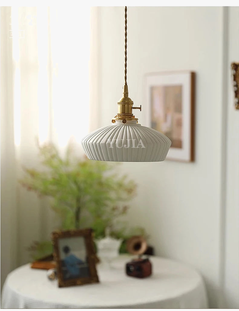 suspension japonaise en céramique style scandinave pour intérieur élégant
