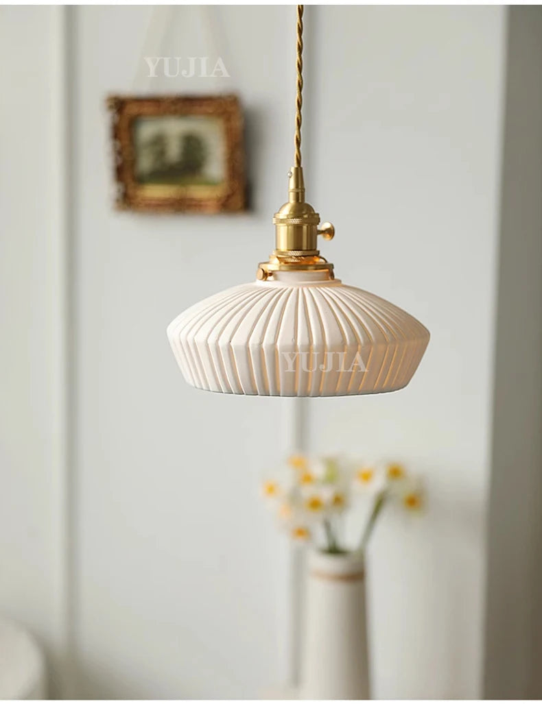 suspension japonaise en céramique style scandinave pour intérieur élégant