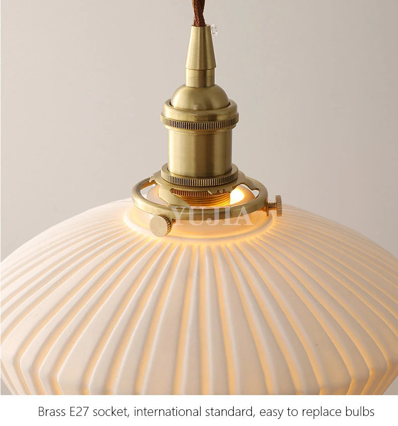 suspension japonaise en céramique style scandinave pour intérieur élégant