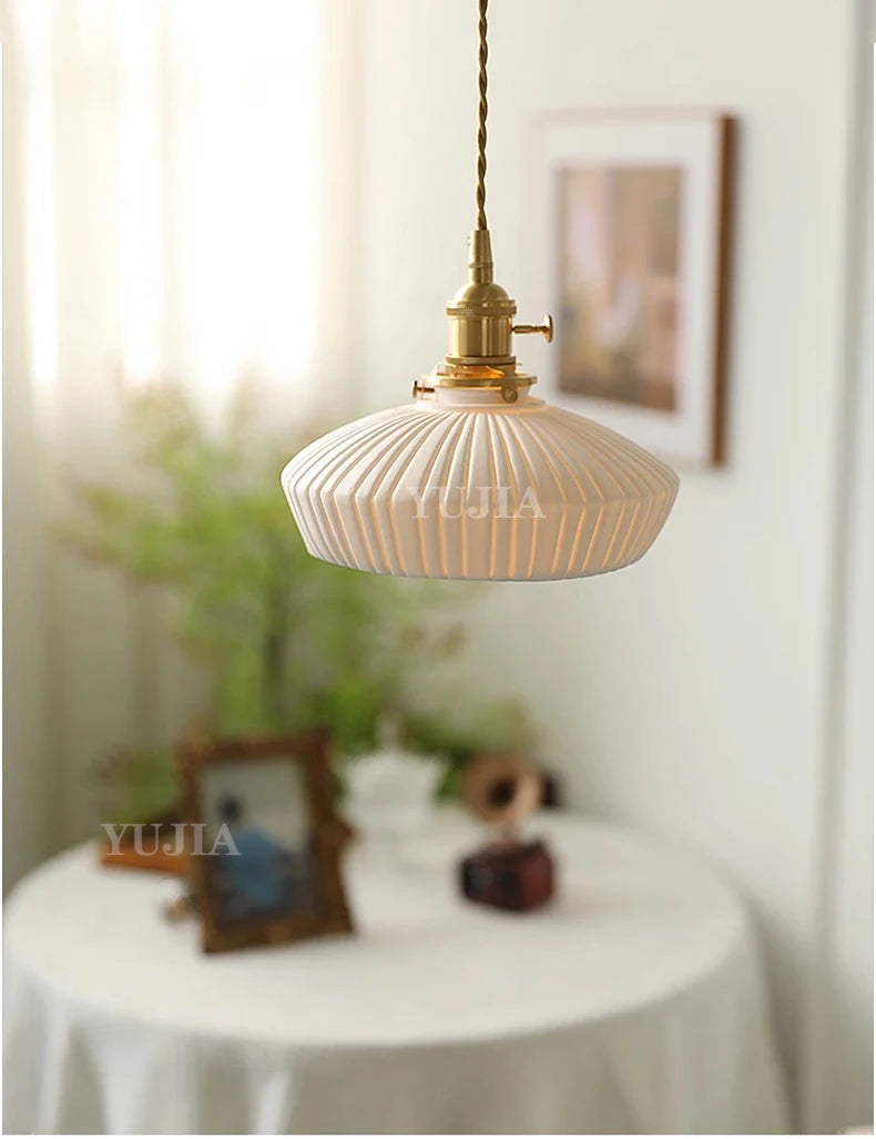 suspension japonaise en céramique style scandinave pour intérieur élégant