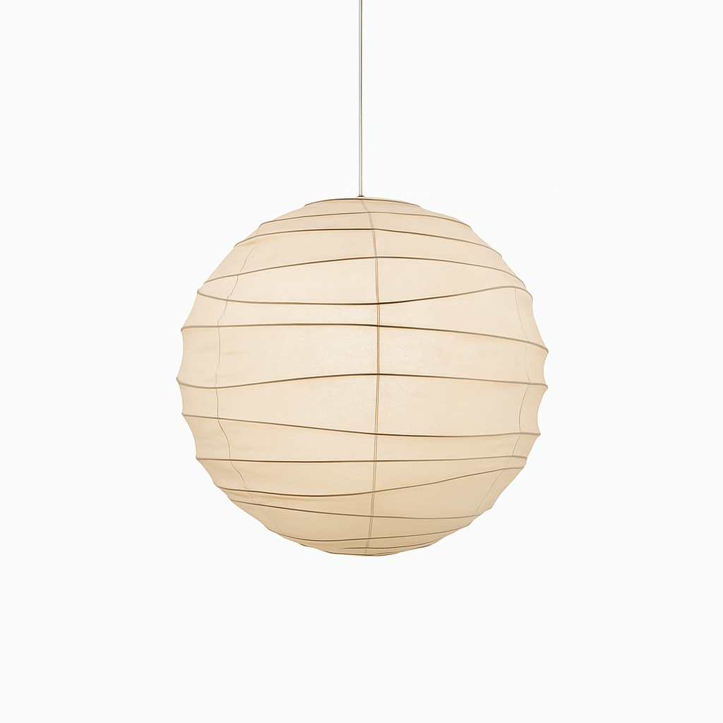 suspension japonaise en papier de riz style wabi sabi décoratif