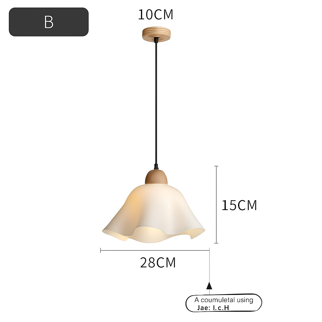 suspension japonaise moderne en bois et verre luminaire design