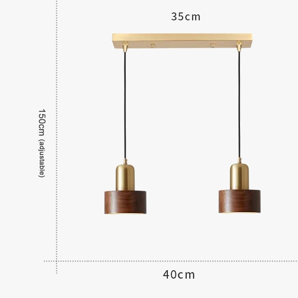 suspension laiton noyer bar restaurant