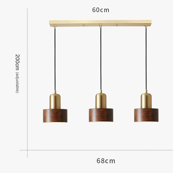 suspension laiton noyer bar restaurant