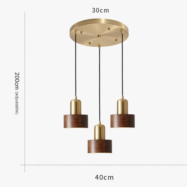 suspension laiton noyer bar restaurant
