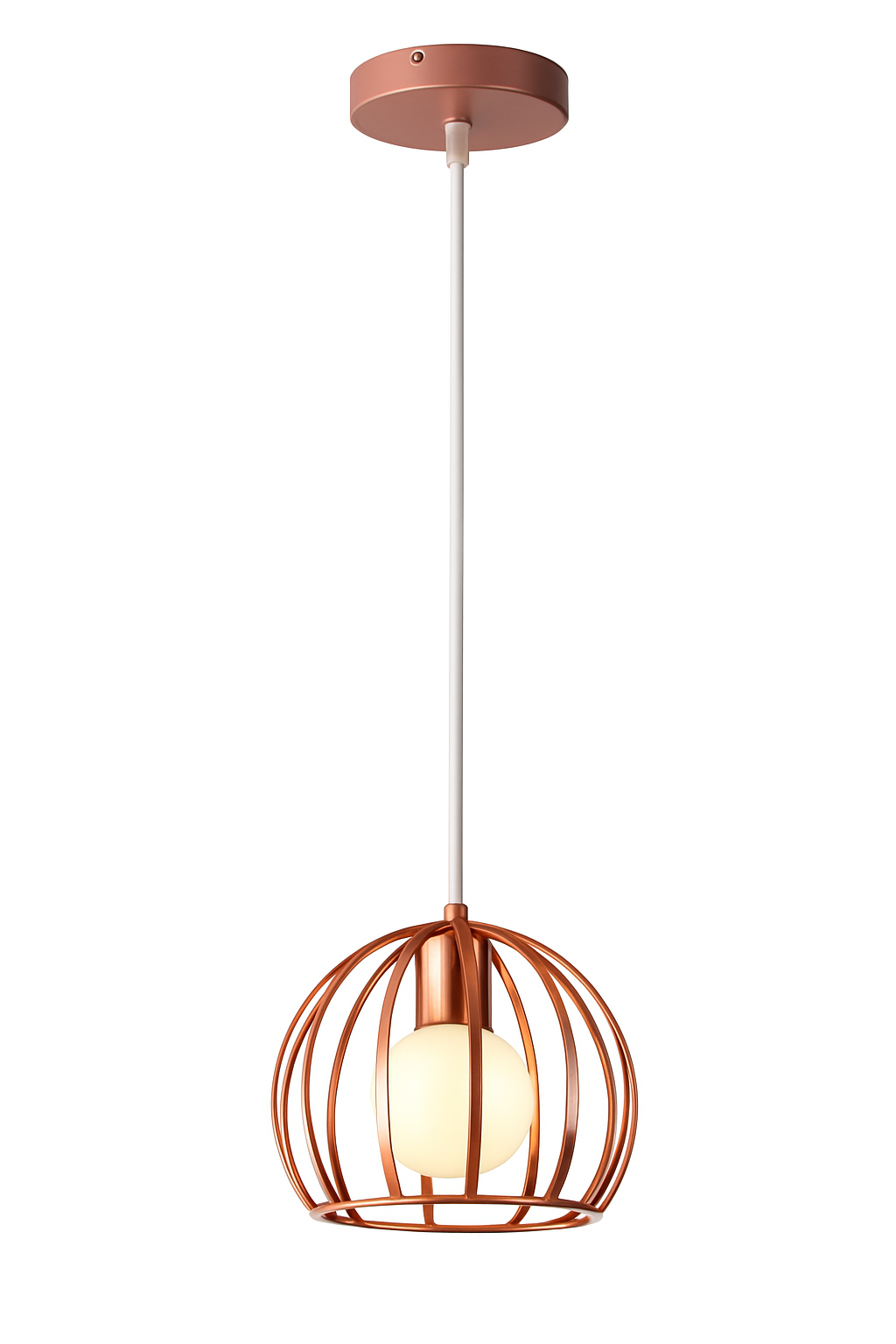 Suspension lampara de techo colgante éclairage suspendu moderne Cage en fer Loft cuisine salon suspension E27 or Rose