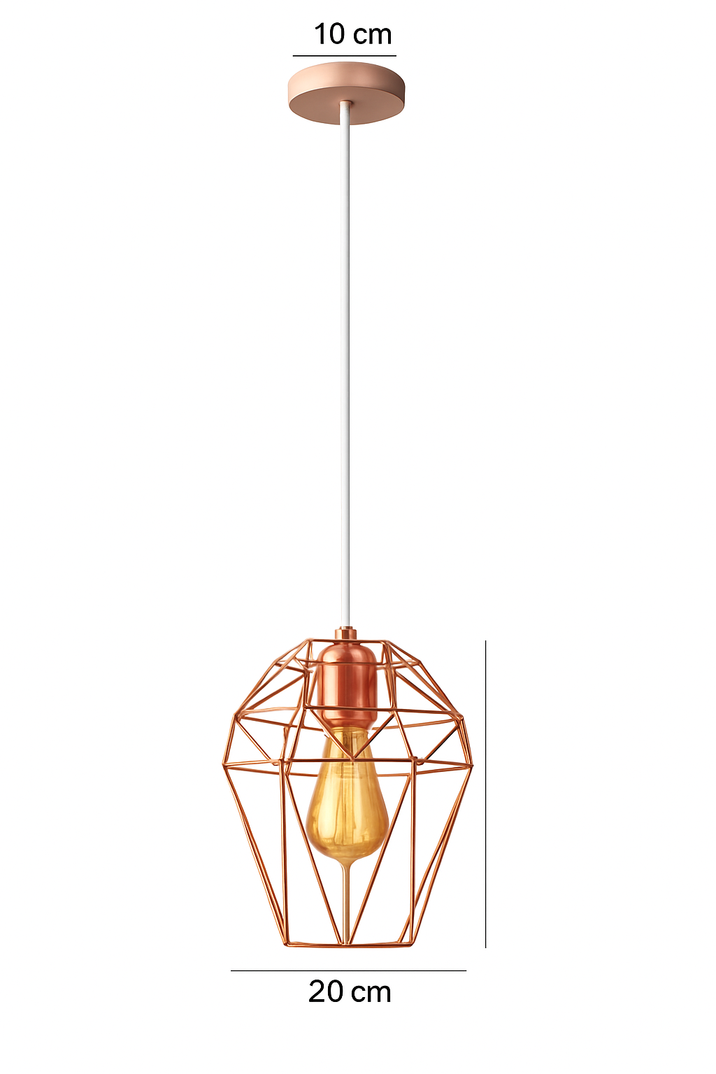 Suspension lampara de techo colgante éclairage suspendu moderne Cage en fer Loft cuisine salon suspension E27 or Rose