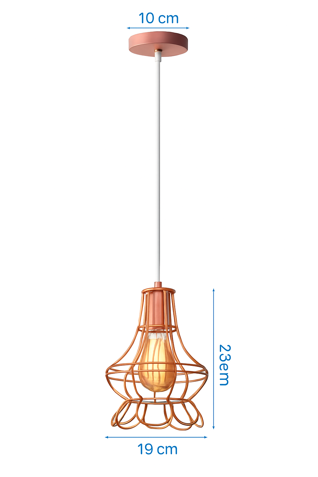 Suspension lampara de techo colgante éclairage suspendu moderne Cage en fer Loft cuisine salon suspension E27 or Rose