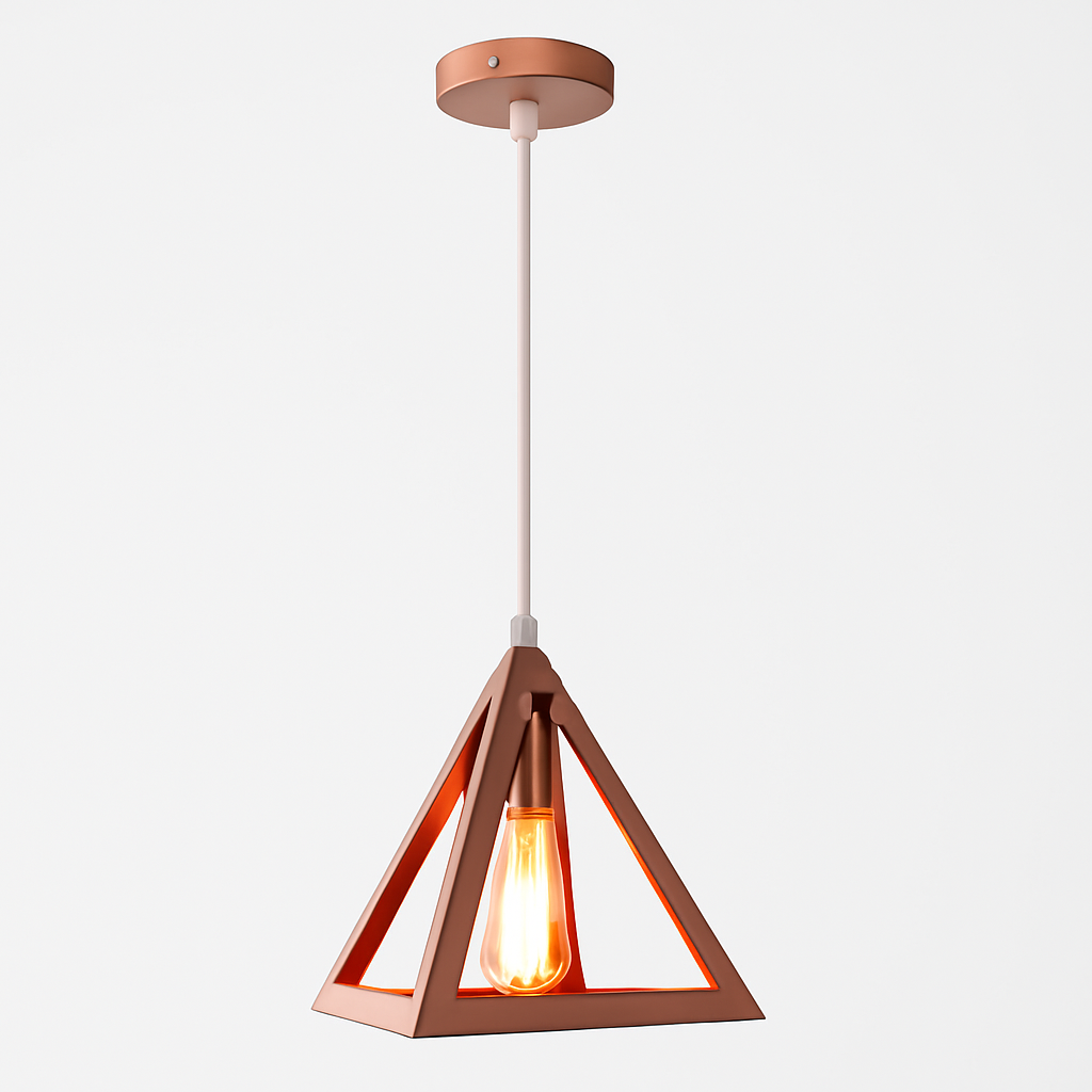 Suspension lampara de techo colgante éclairage suspendu moderne Cage en fer Loft cuisine salon suspension E27 or Rose