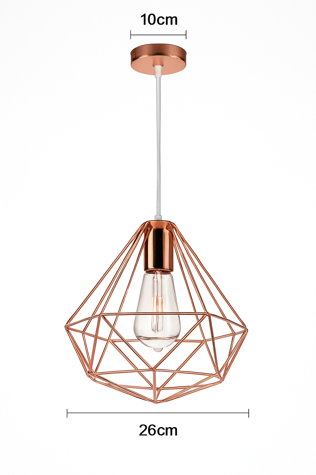 Suspension lampara de techo colgante éclairage suspendu moderne Cage en fer Loft cuisine salon suspension E27 or Rose
