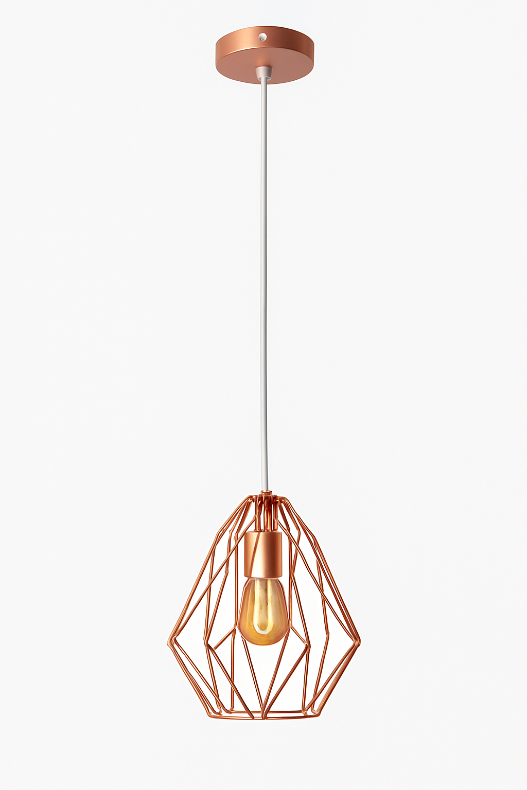 Suspension lampara de techo colgante éclairage suspendu moderne Cage en fer Loft cuisine salon suspension E27 or Rose