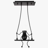 suspension lampe art décor moderne 1/3 tête
