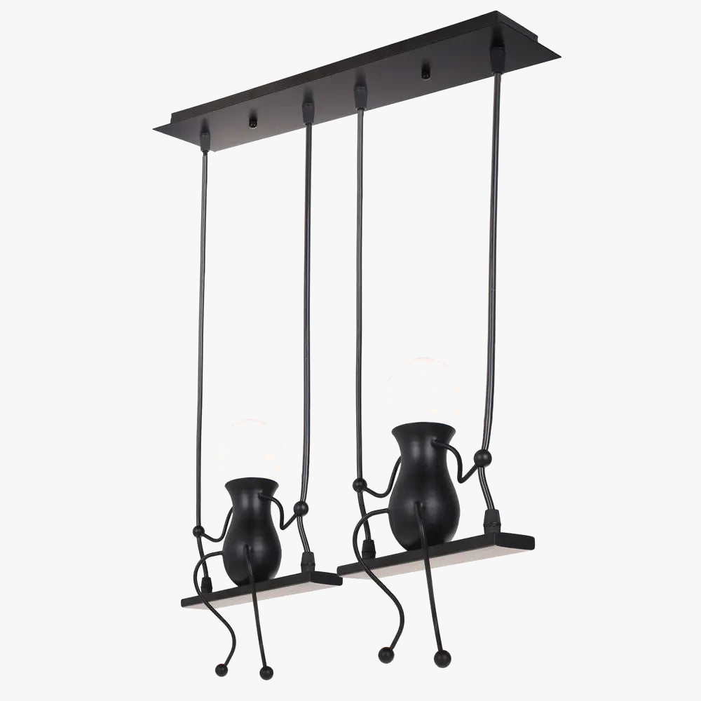 suspension lampe art décor moderne 1/3 tête