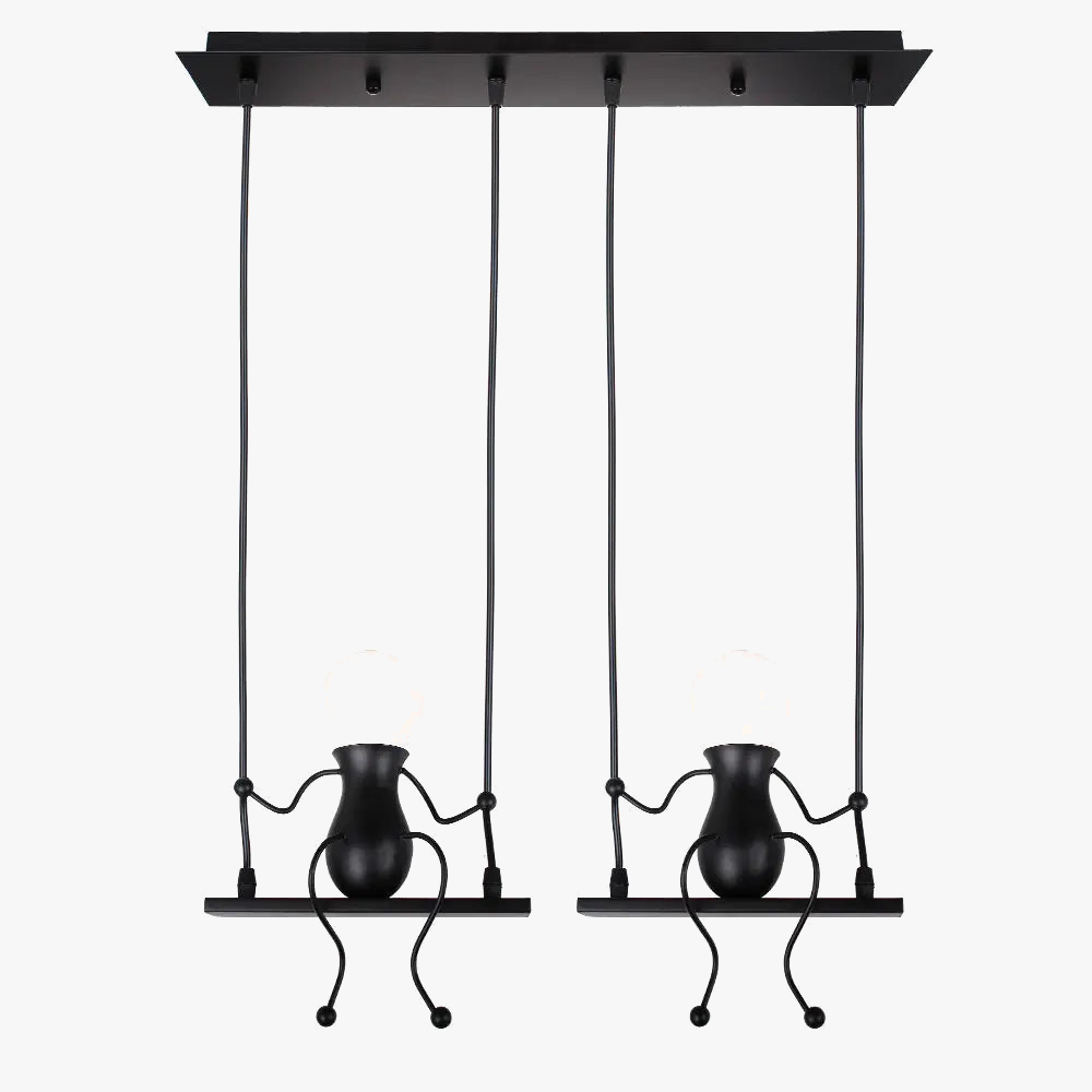 suspension lampe art décor moderne 1/3 tête