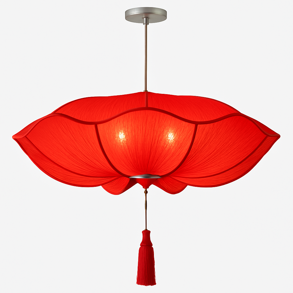 Suspension Lanterne chinoise suspendue en tissu fait à la main