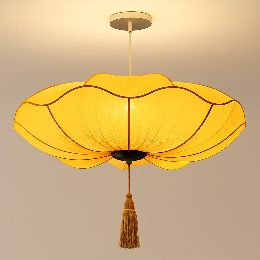 Suspension Lanterne chinoise suspendue en tissu fait à la main