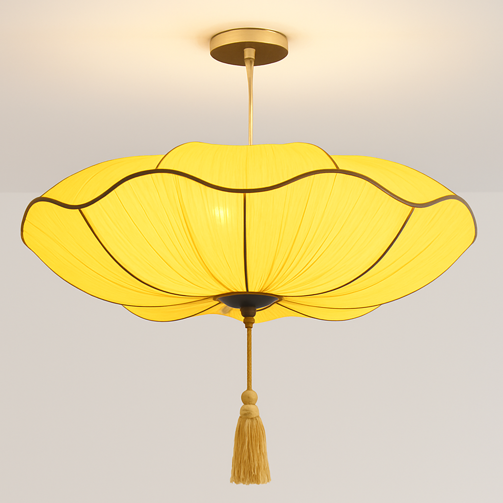Suspension Lanterne chinoise suspendue en tissu fait à la main