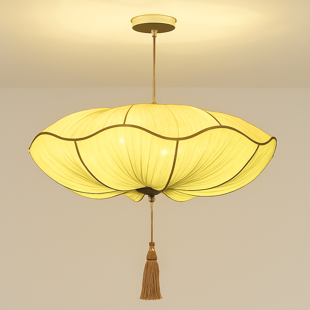 Suspension Lanterne chinoise suspendue en tissu fait à la main